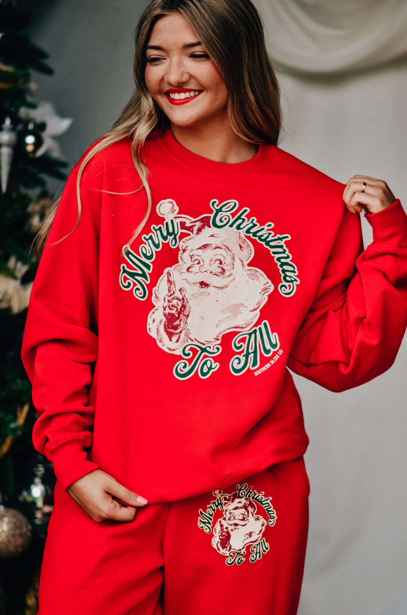 Vintage Santa Red Sweatshirt
