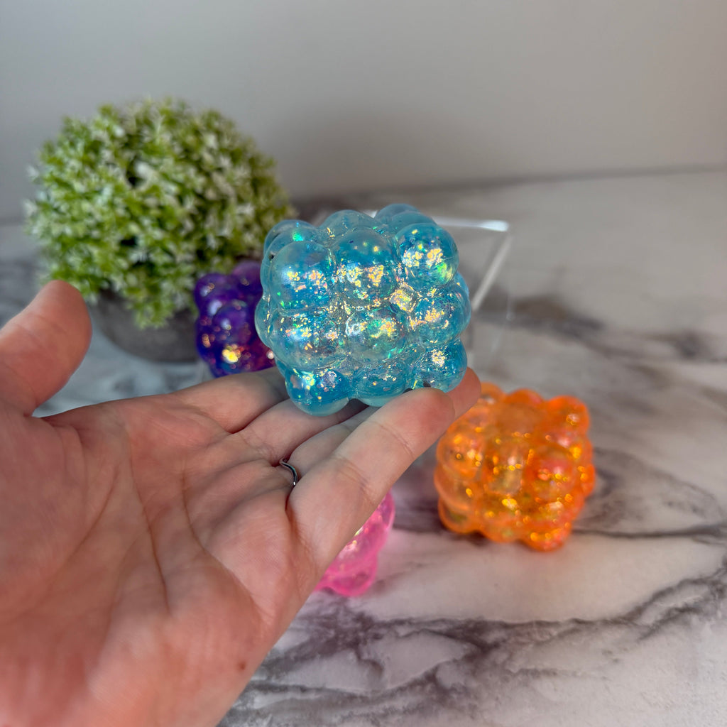 Squishy Toy - Smooth Nine Cube, Glitter - PREORDER