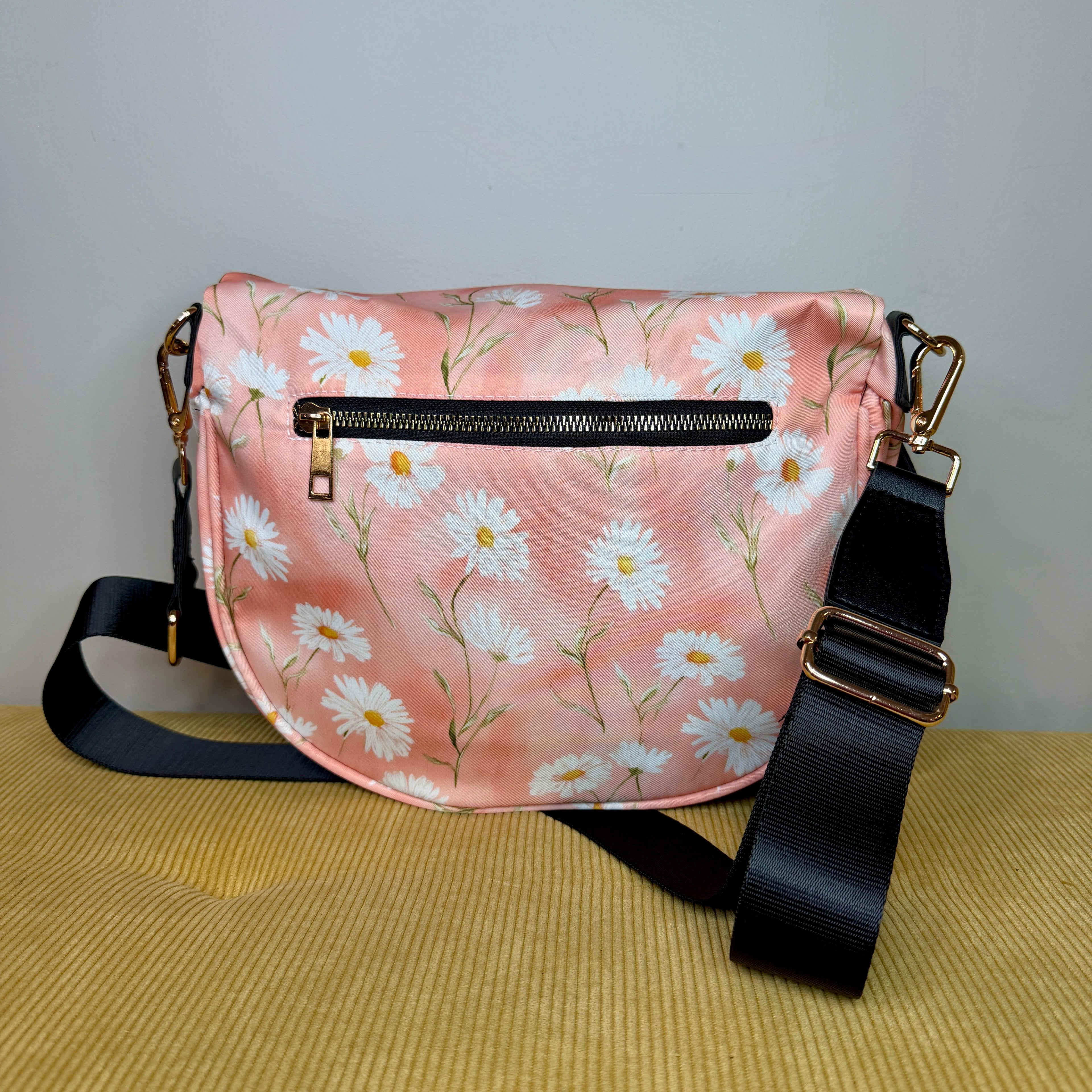 The Roni Nylon Crossbody - Pink Daisy