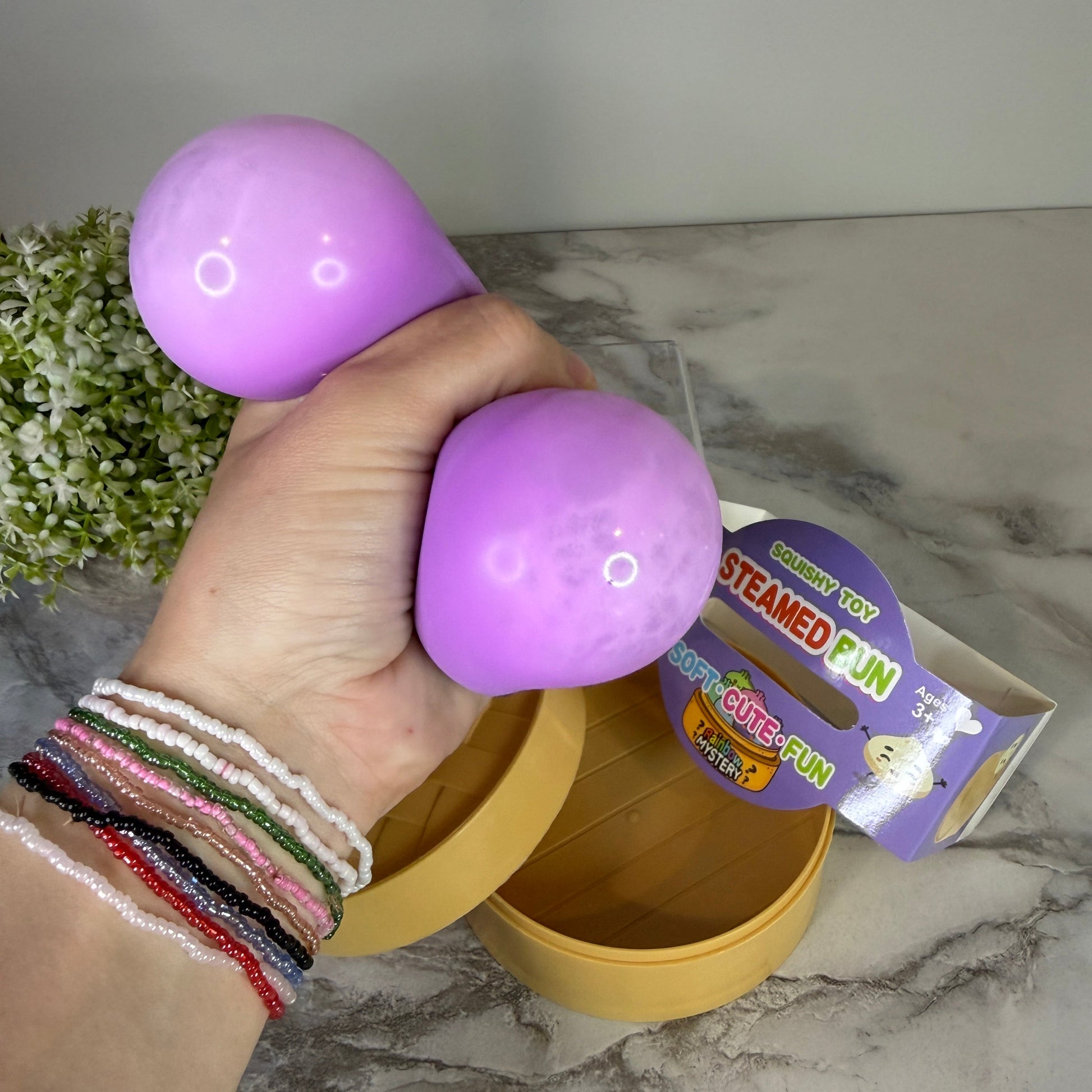 Squishy Toy - Viral Dumpling, Solid Purple