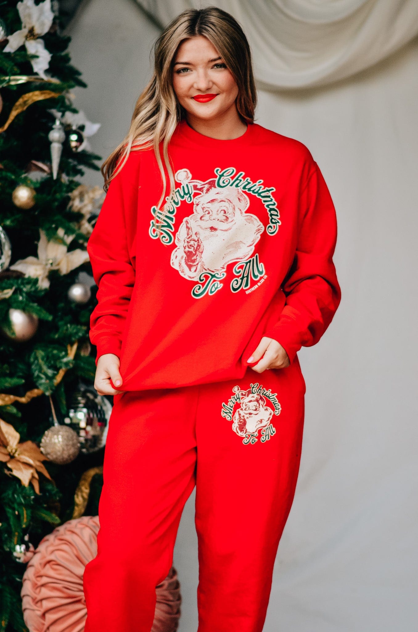 Vintage Santa Red Sweatshirt