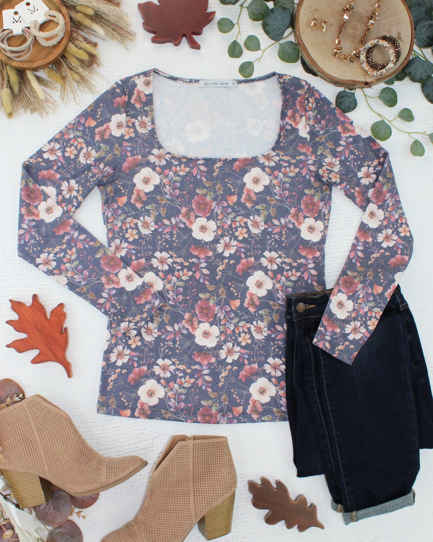 Alyssa Long Sleeve Top - Blushwood Floral