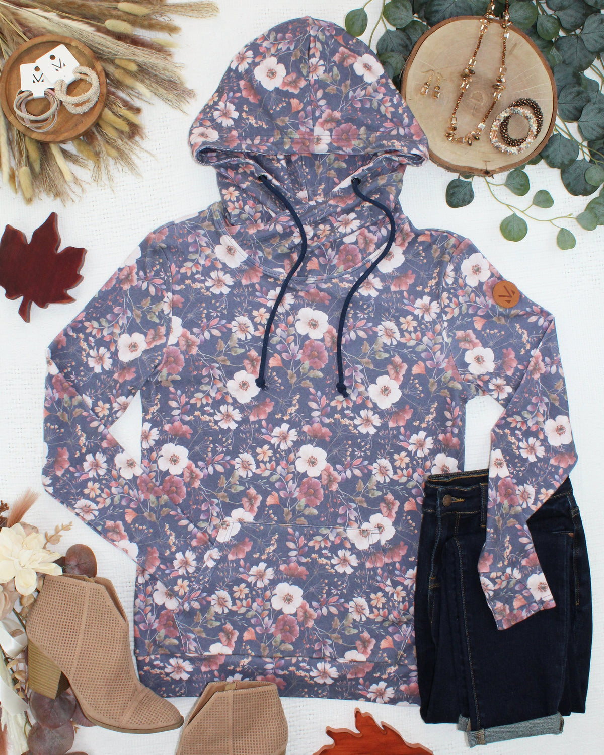 Ashley Hoodie - Blushwood Floral