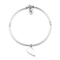 Sweet Heart - Sterling Silver Charmed Stretch Bangle