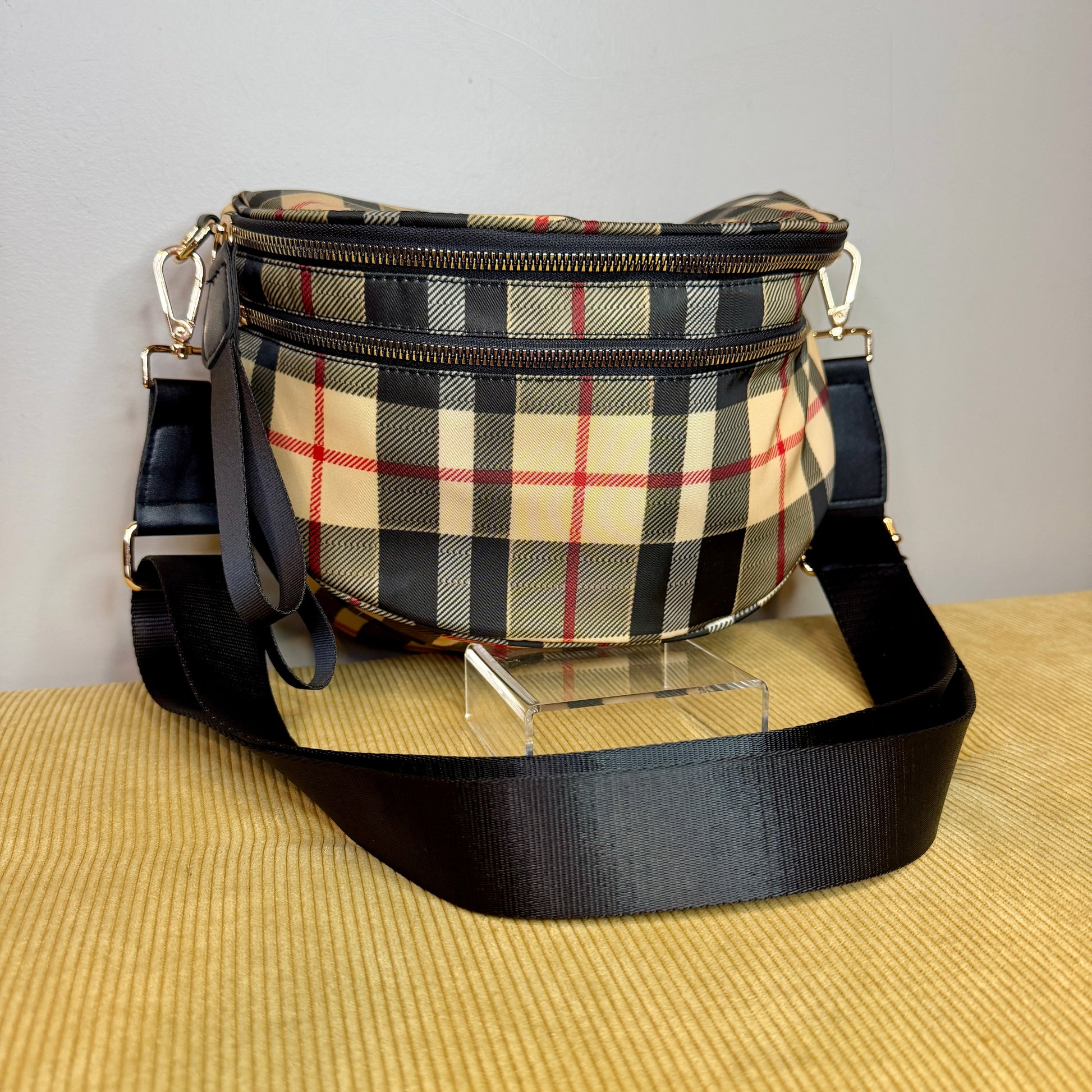 The Roni Nylon Crossbody - Famous Plaid- PREORDER