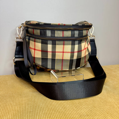 The Roni Nylon Crossbody - Famous Plaid- PREORDER