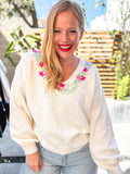 Brighter Days Embroidered Sweater