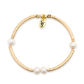 Luxe Pearl - Fresh Water Pearl & Gold Filled Stretch Bangle