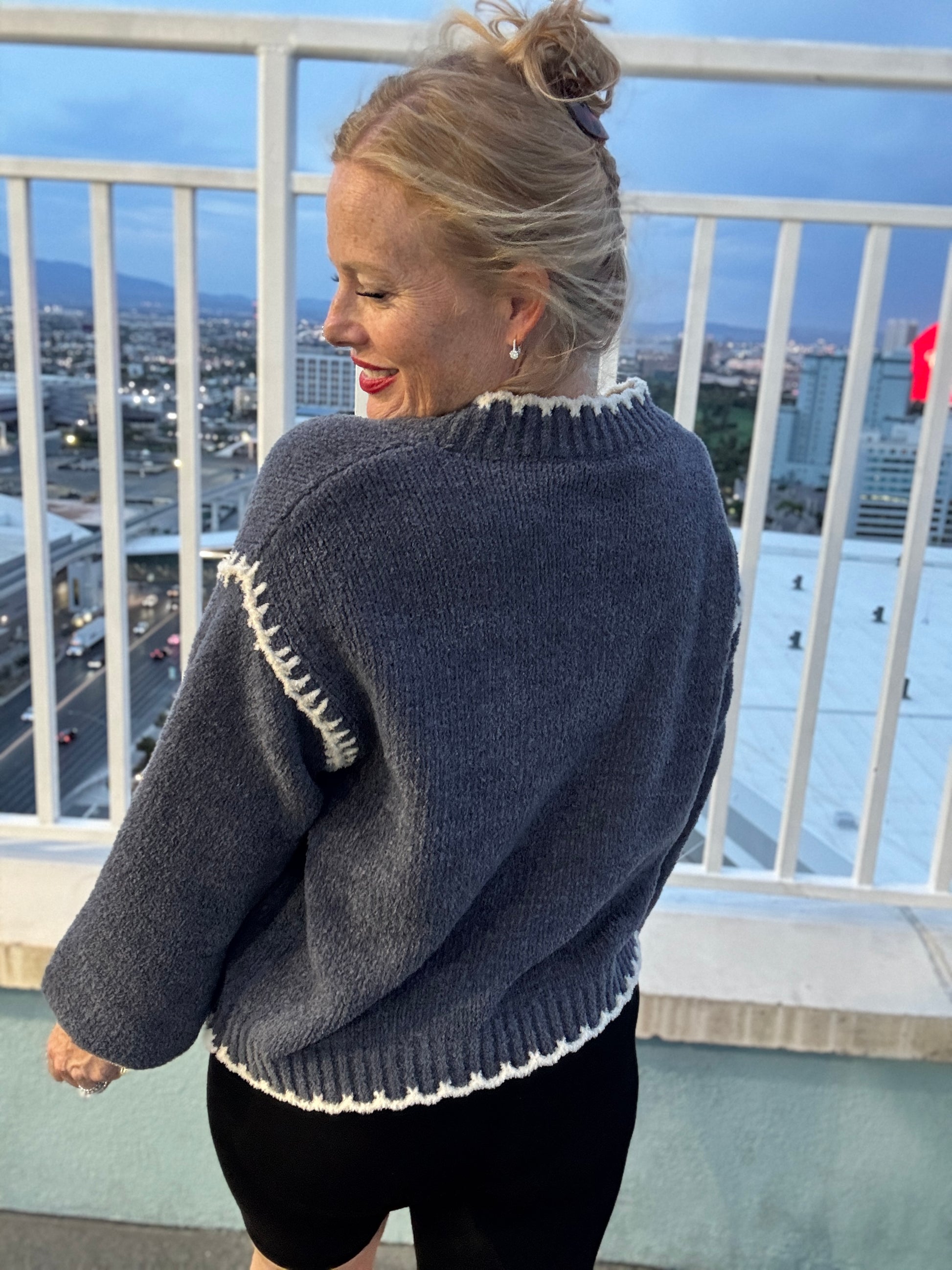 Chunky Thread Chenille Cardi