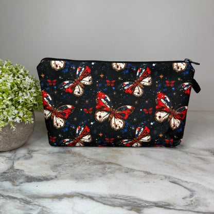 Pouch - America Red White Blue Butterfly