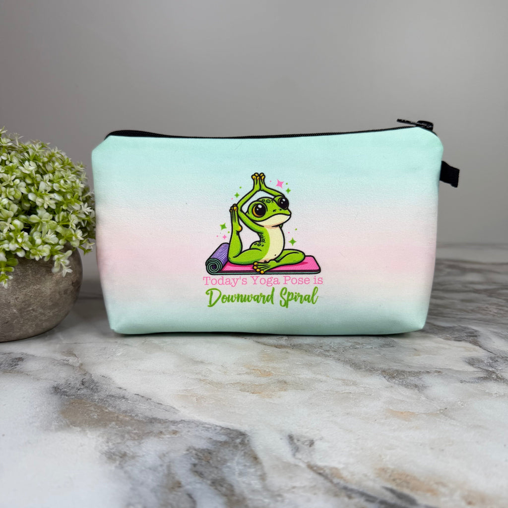 Pouch - Yoga Downward Spiral Frog
