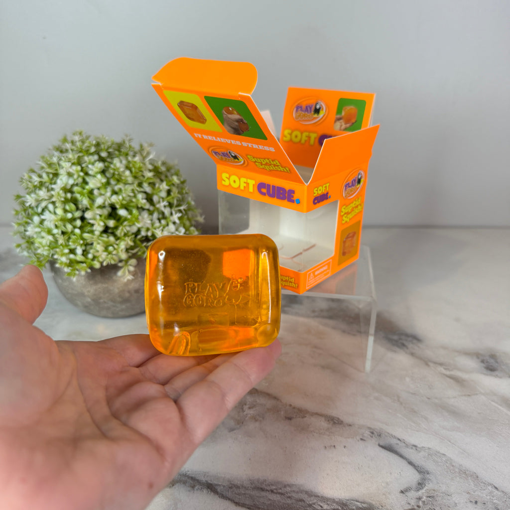 Squishy Toy - Soda Cube - Orange Squish