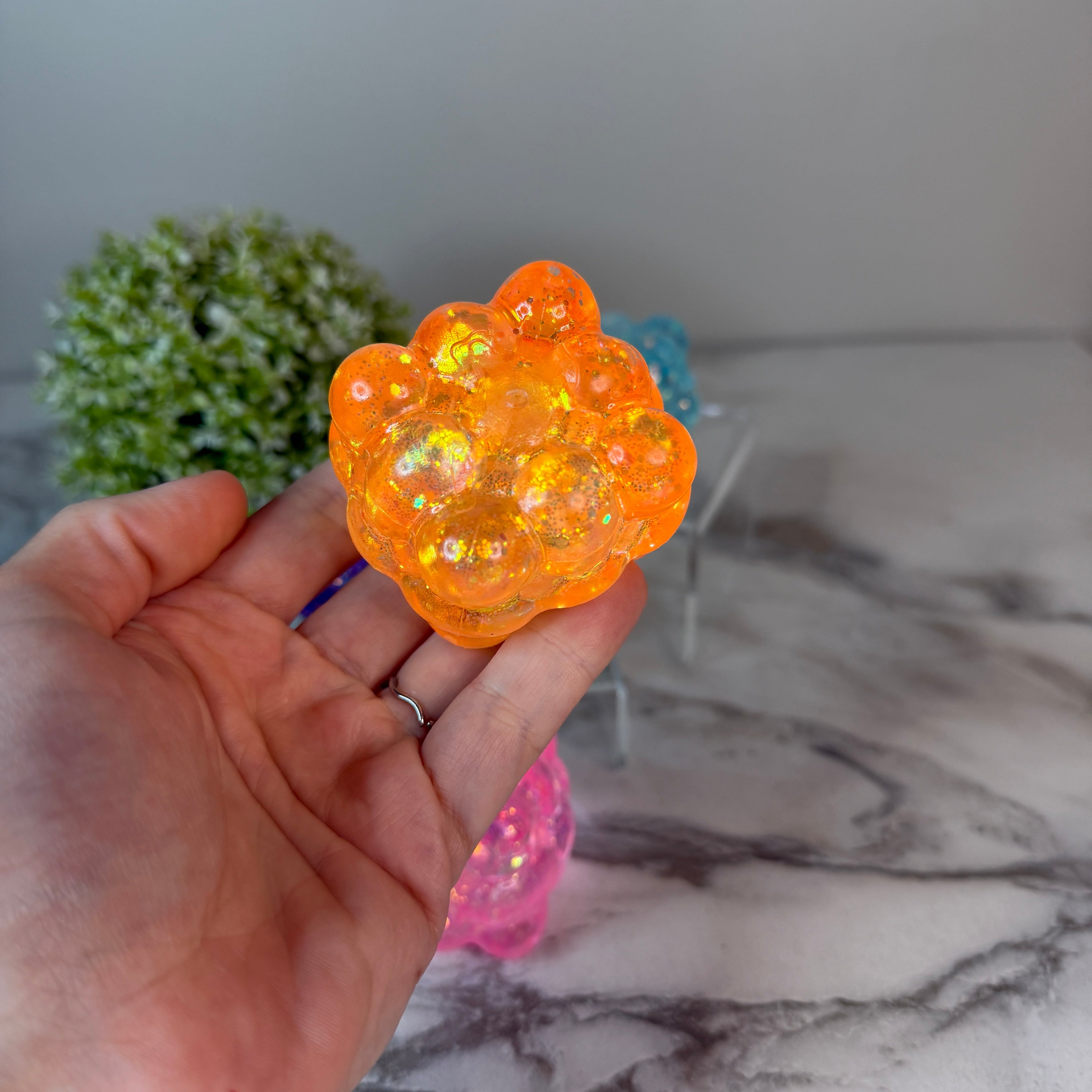 Squishy Toy - Smooth Nine Cube, Glitter - PREORDER