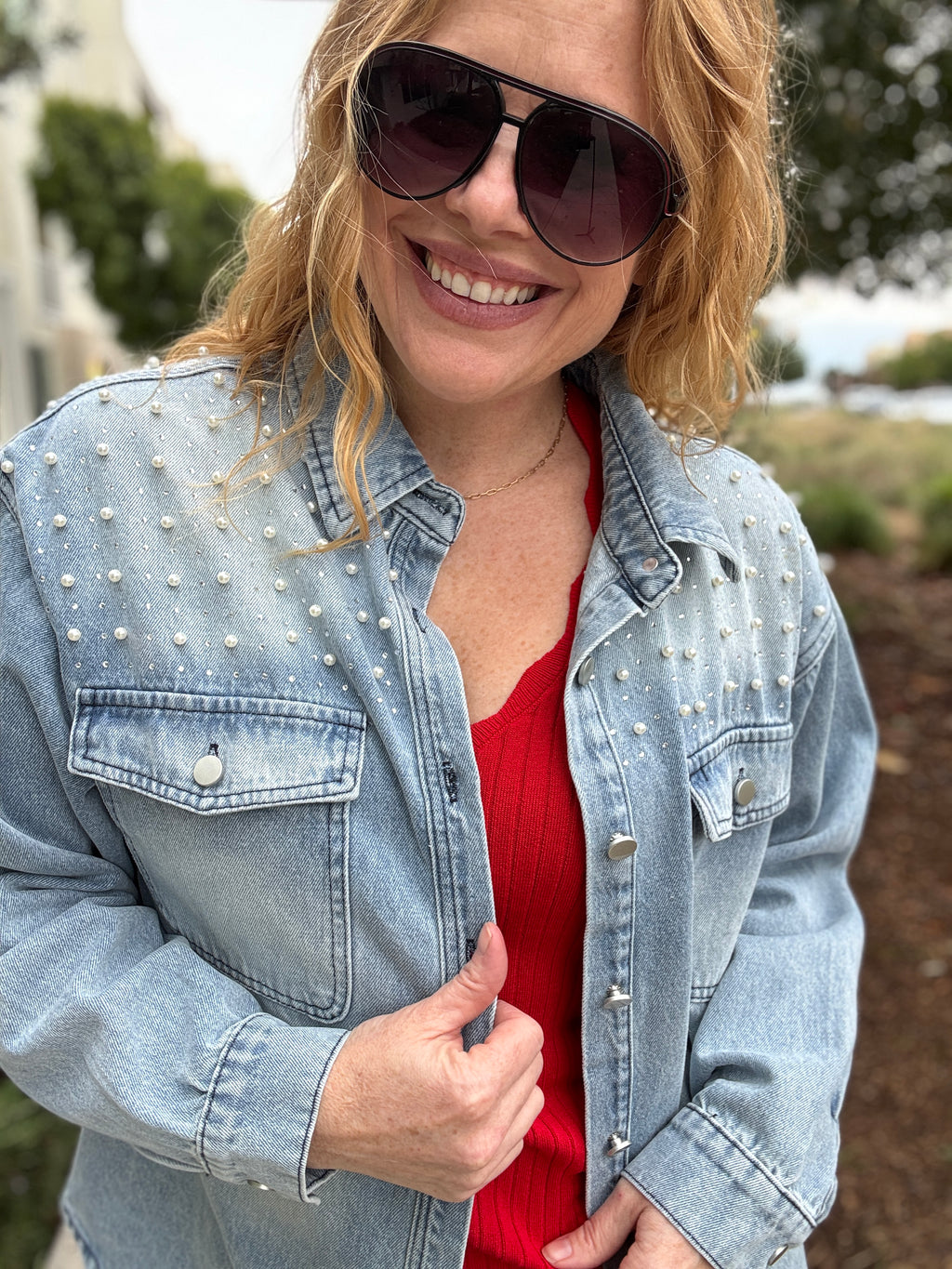 Leave a Little Sparkle Denim Jacket