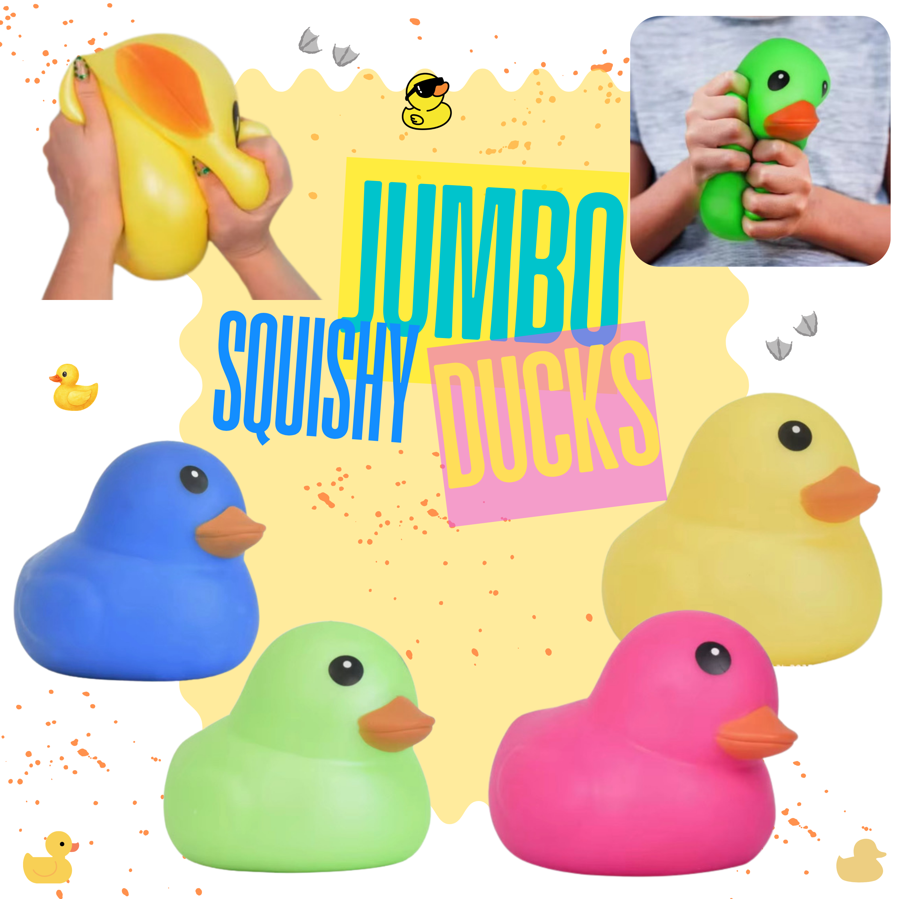 Squishy Toy - Rubber Duck, Jumbo PREORDER