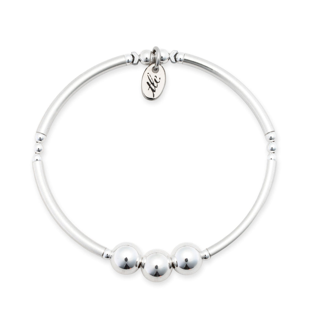 Silver Icon - Sterling Silver Stretch Bangle