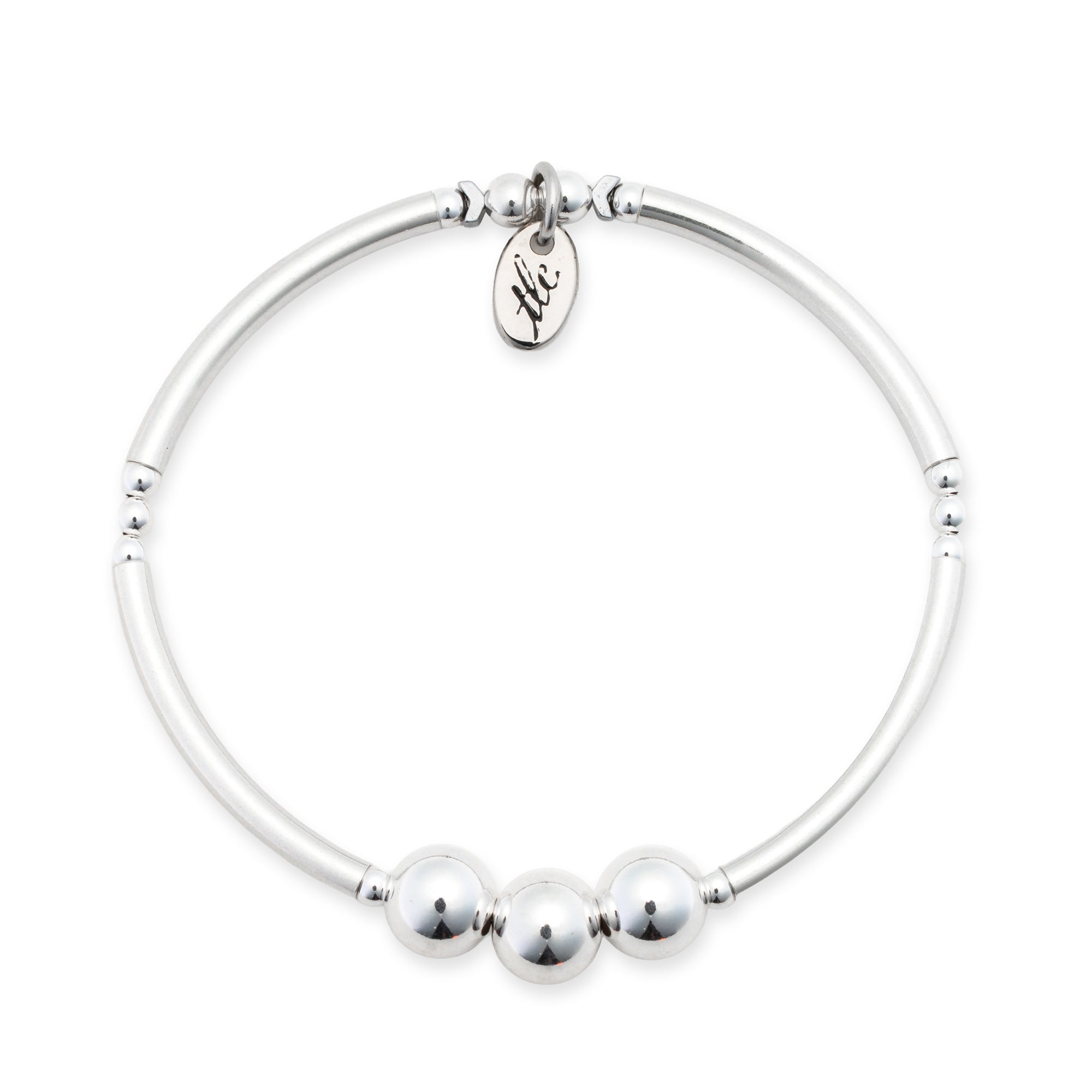 Silver Icon - Sterling Silver Stretch Bangle