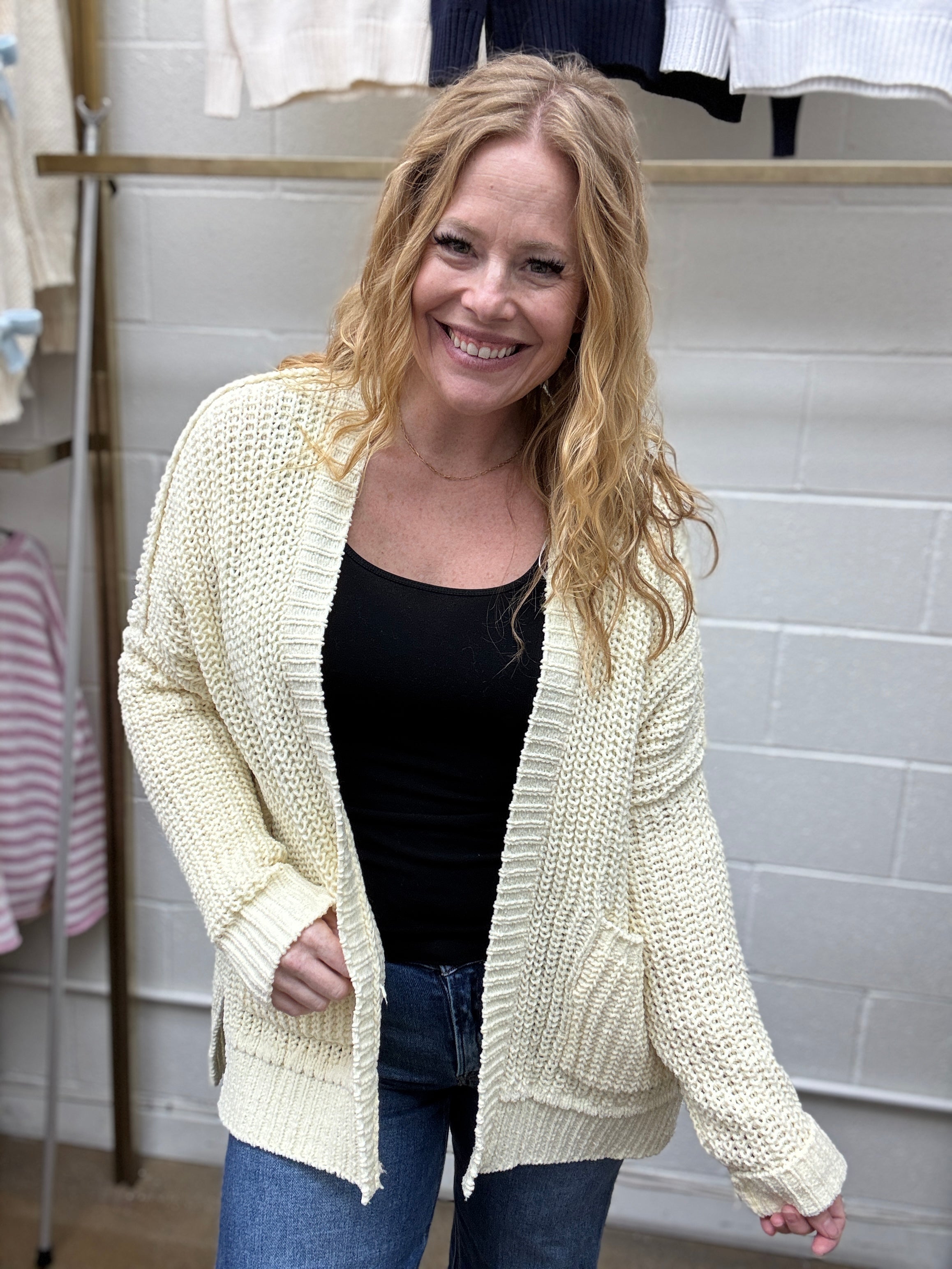 Silver Lining Chenille Cardi