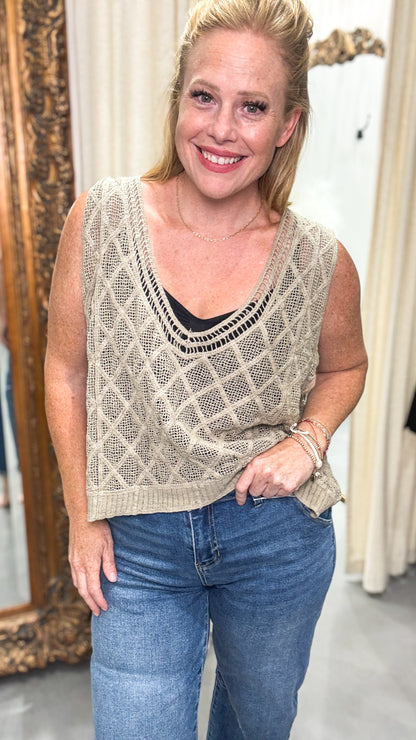 Huntington Knit Tank in Taupe