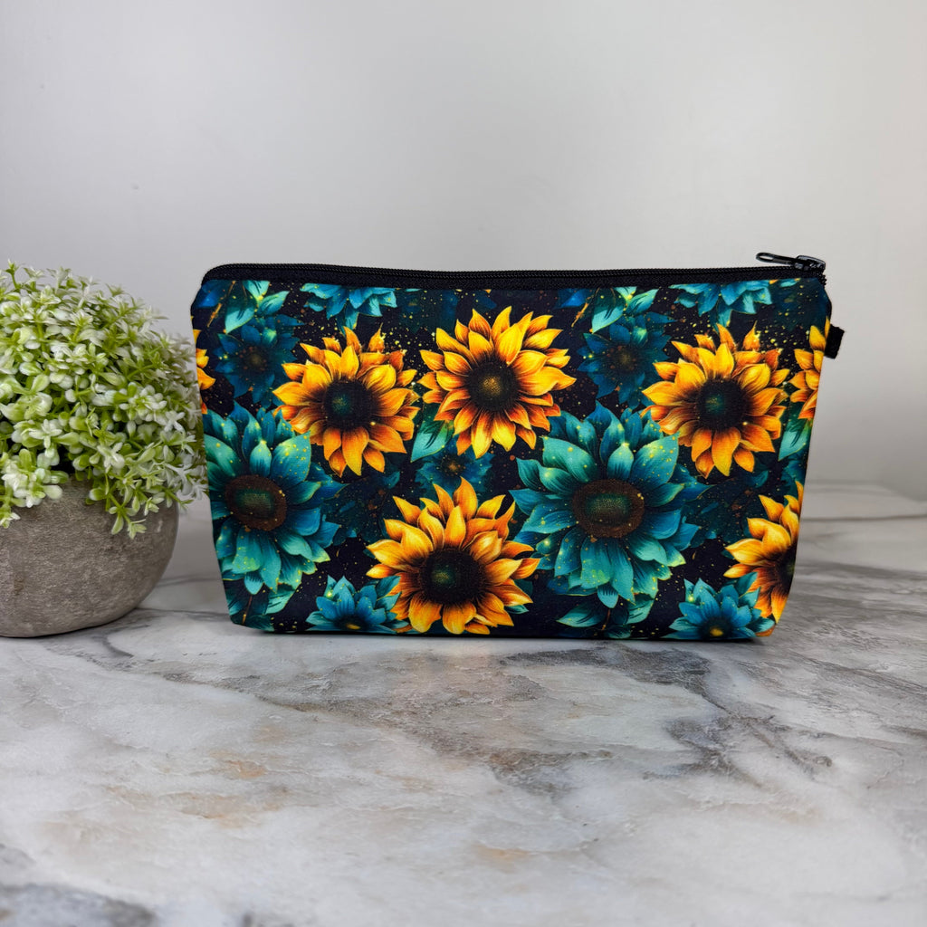 Pouch - Sunflower Teal & Yellow