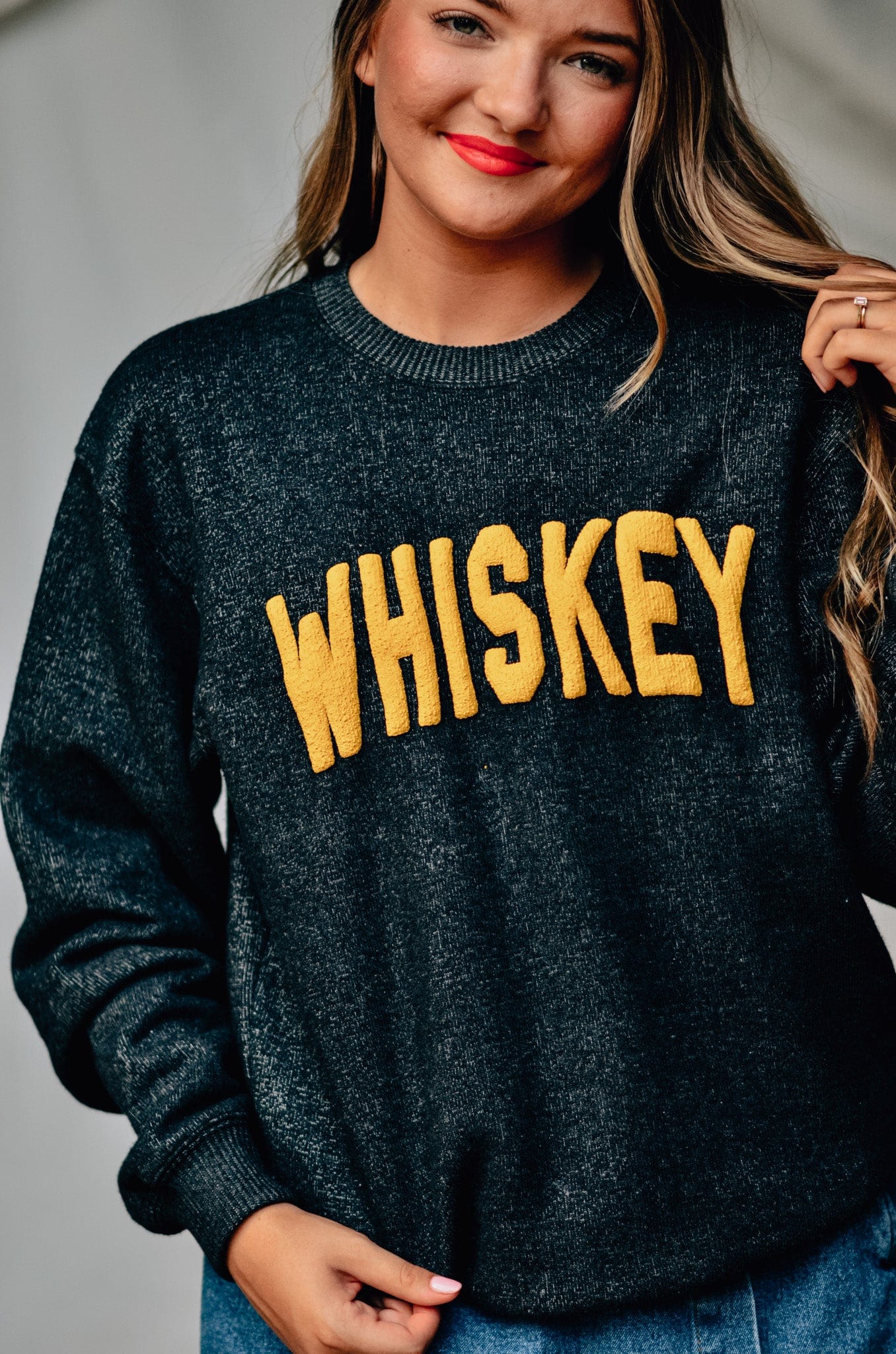 Whiskey Knit Sweatshirt