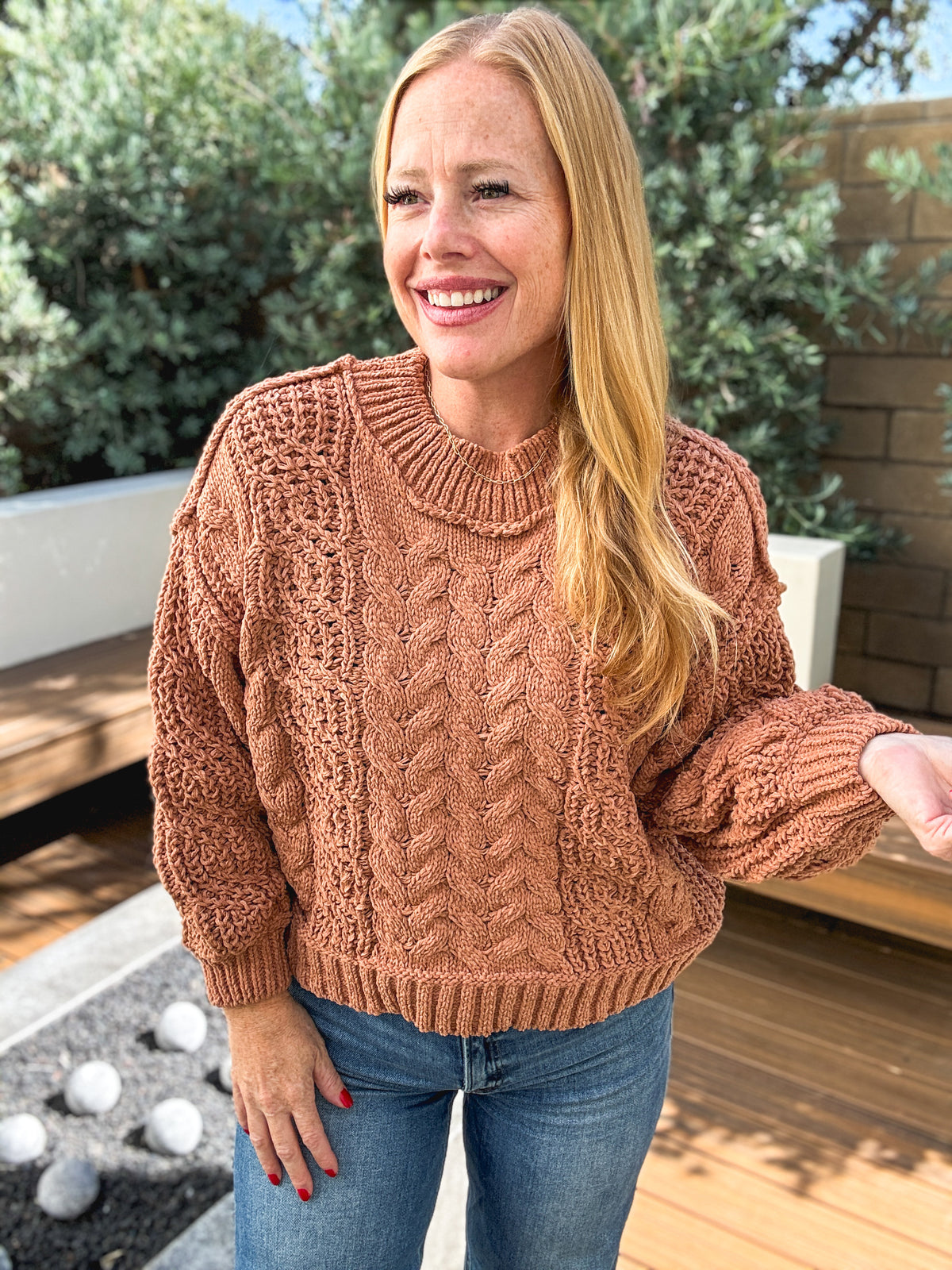DOORBUSTER: Burnt Topaz Chenille Sweater by POL