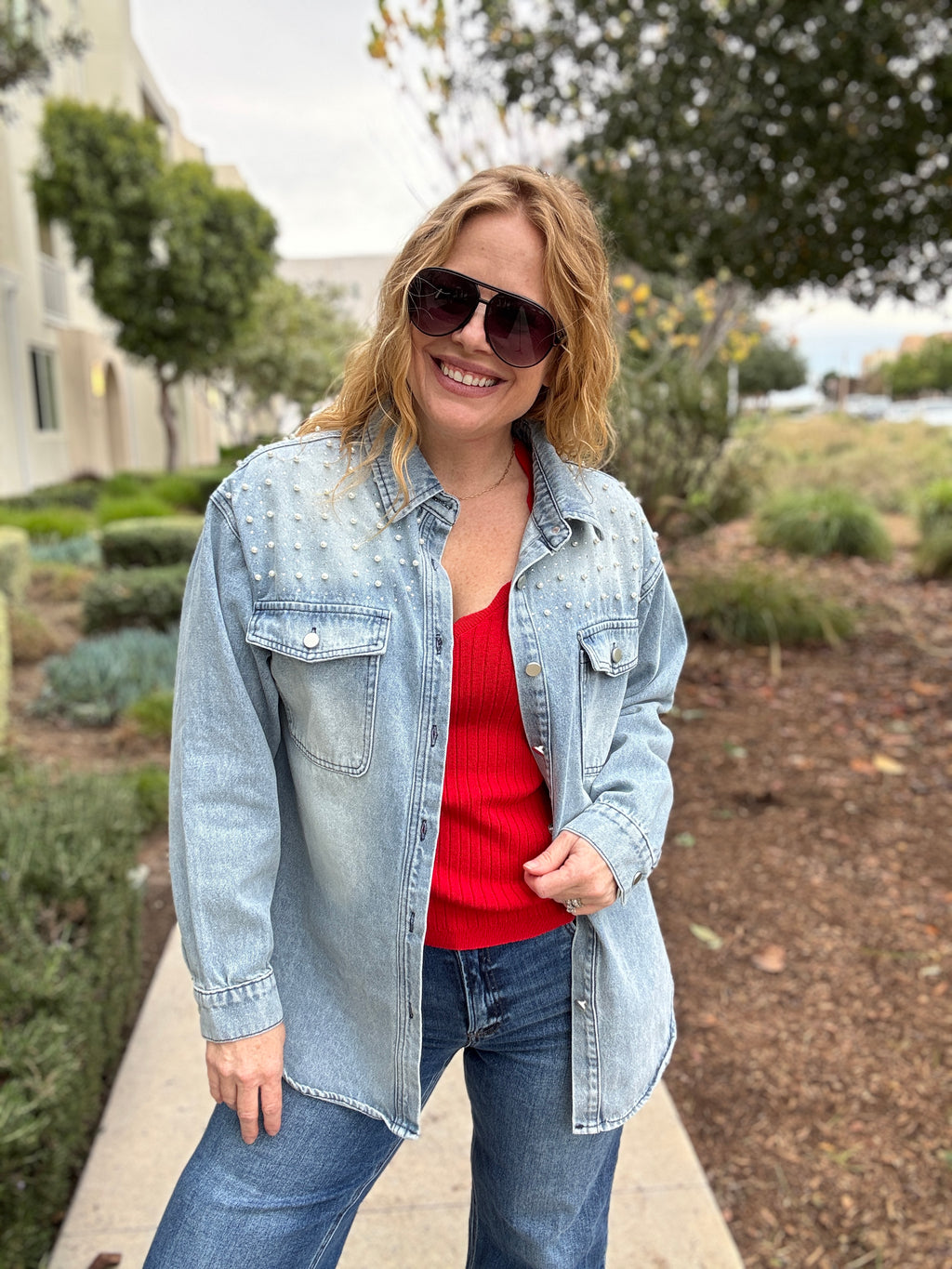 Leave a Little Sparkle Denim Jacket