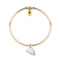 Sweet Heart - Gold Filled & Sterling Silver Charmed Stretch Bangle