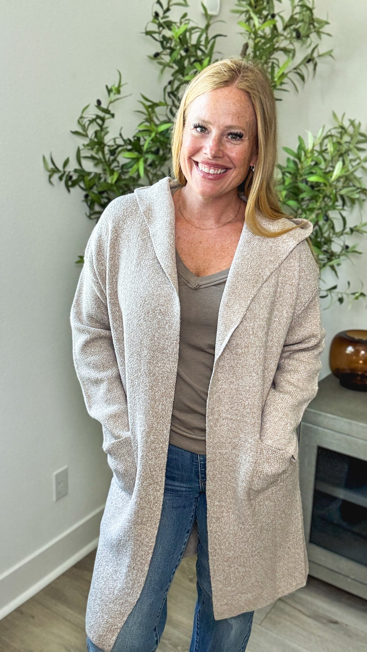 Autumn Mornings Hooded Knit Cardigan