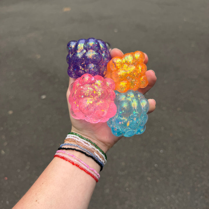 Squishy Toy - Smooth Nine Cube, Glitter - PREORDER