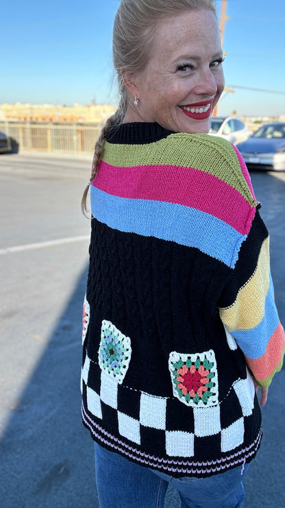 Granny Square Chenille Cardi by POL