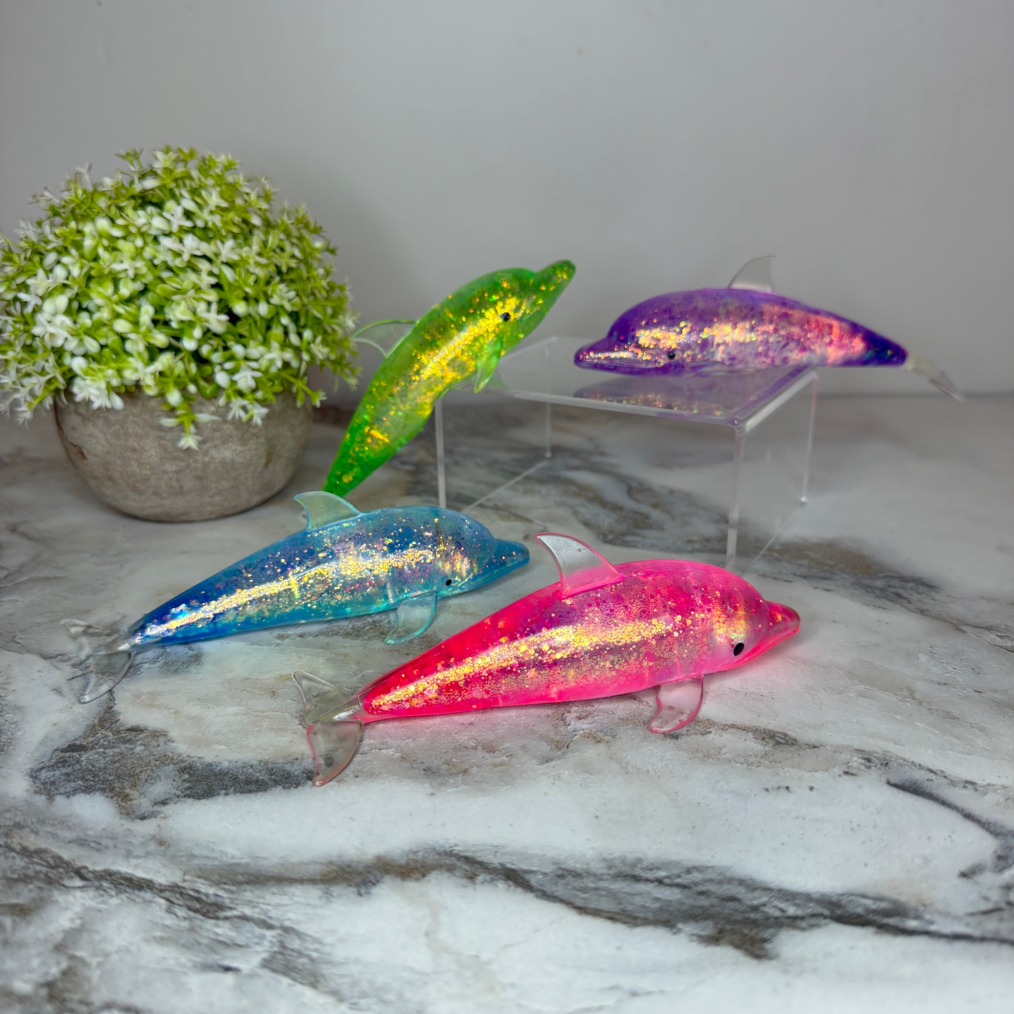 Squishy Toy - Glitter Dolphin - PREORDER