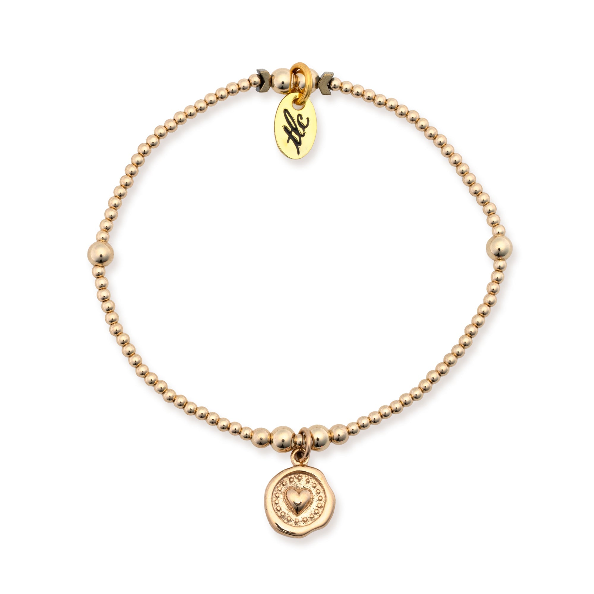 Brave Heart - 2mm Gold Filled & Bronze Charm Resilience Bracelet