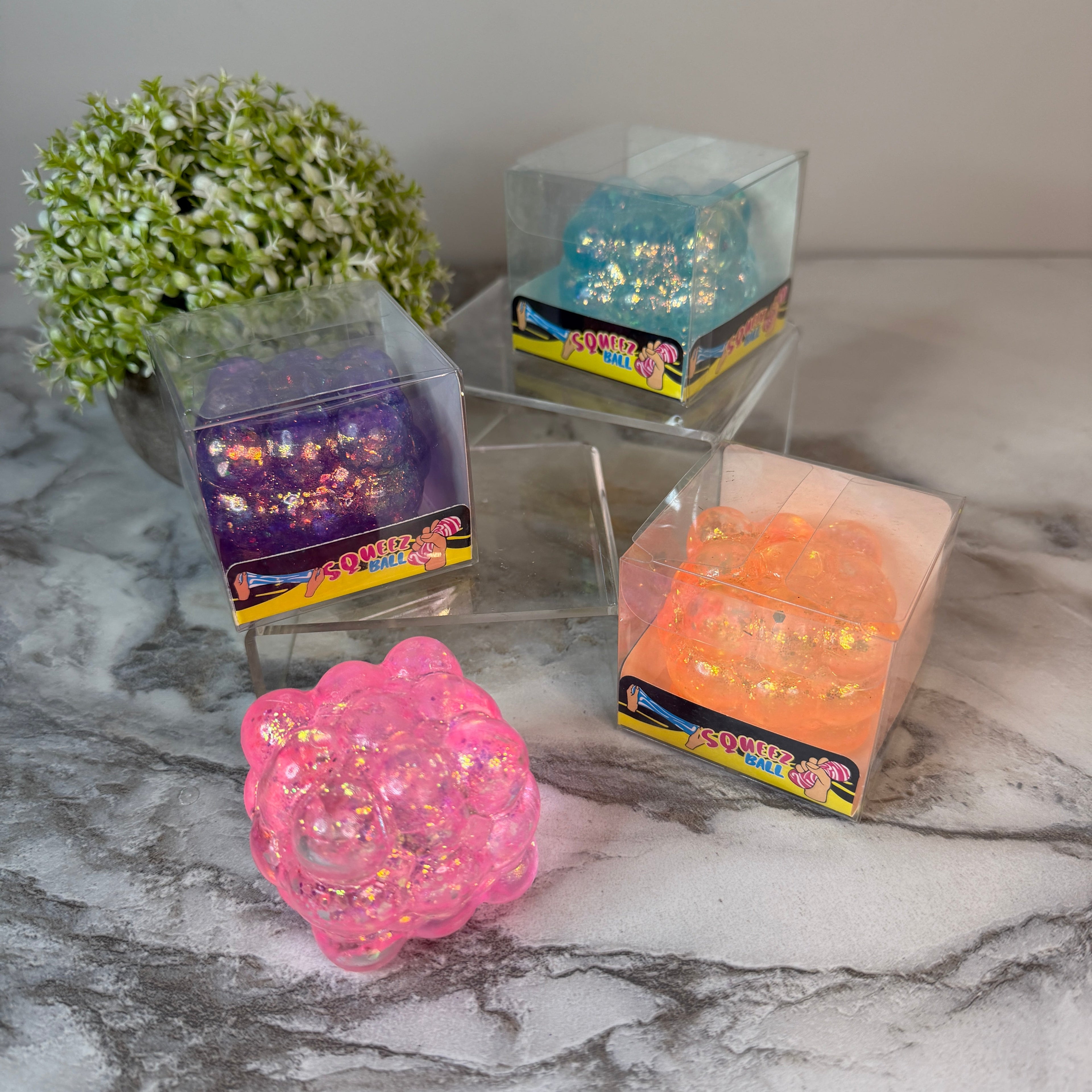 Squishy Toy - Smooth Nine Cube, Glitter - PREORDER