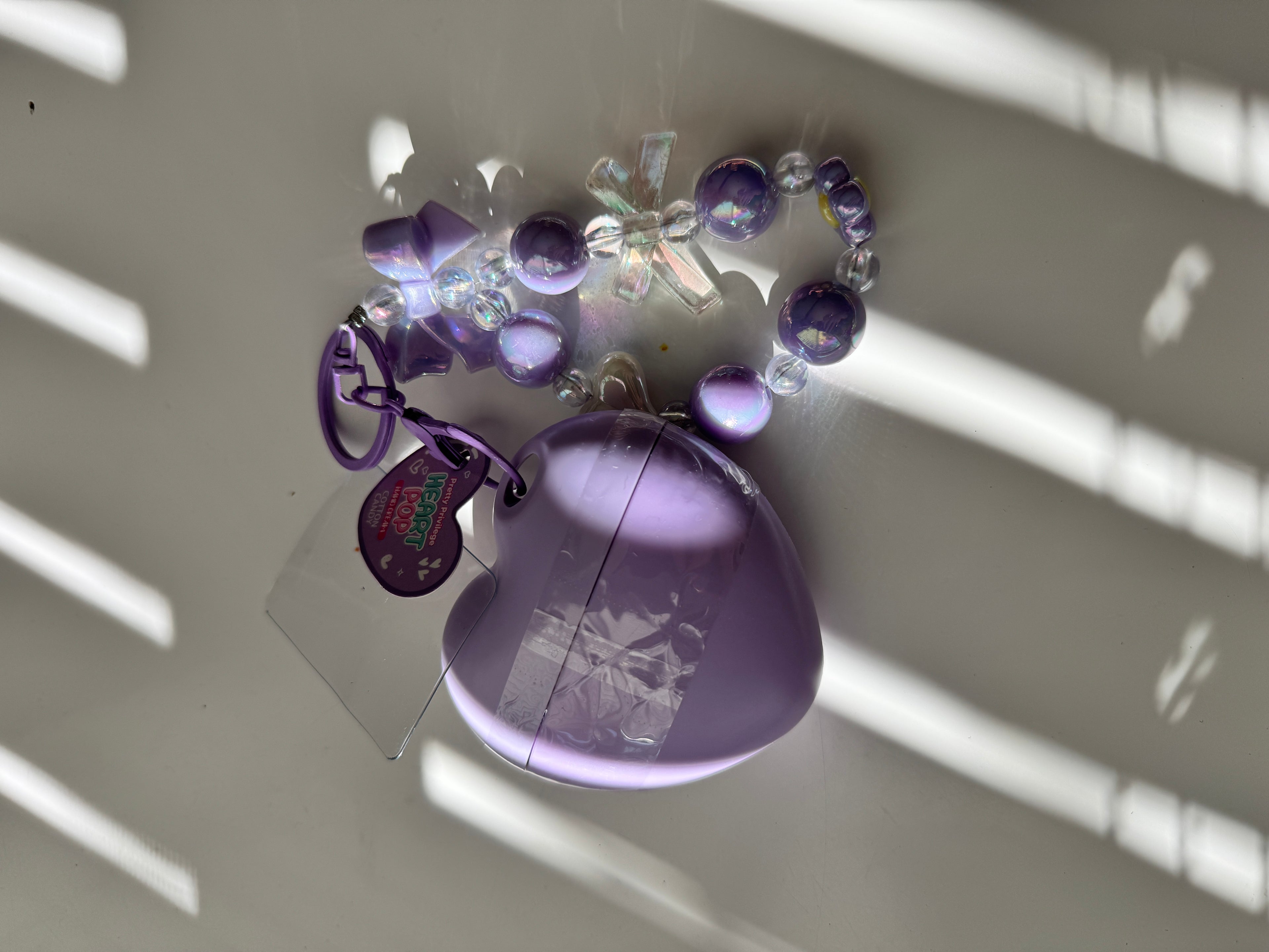 Heart Pop Hand Cream Keychain W/ Cell Phone Case Tether