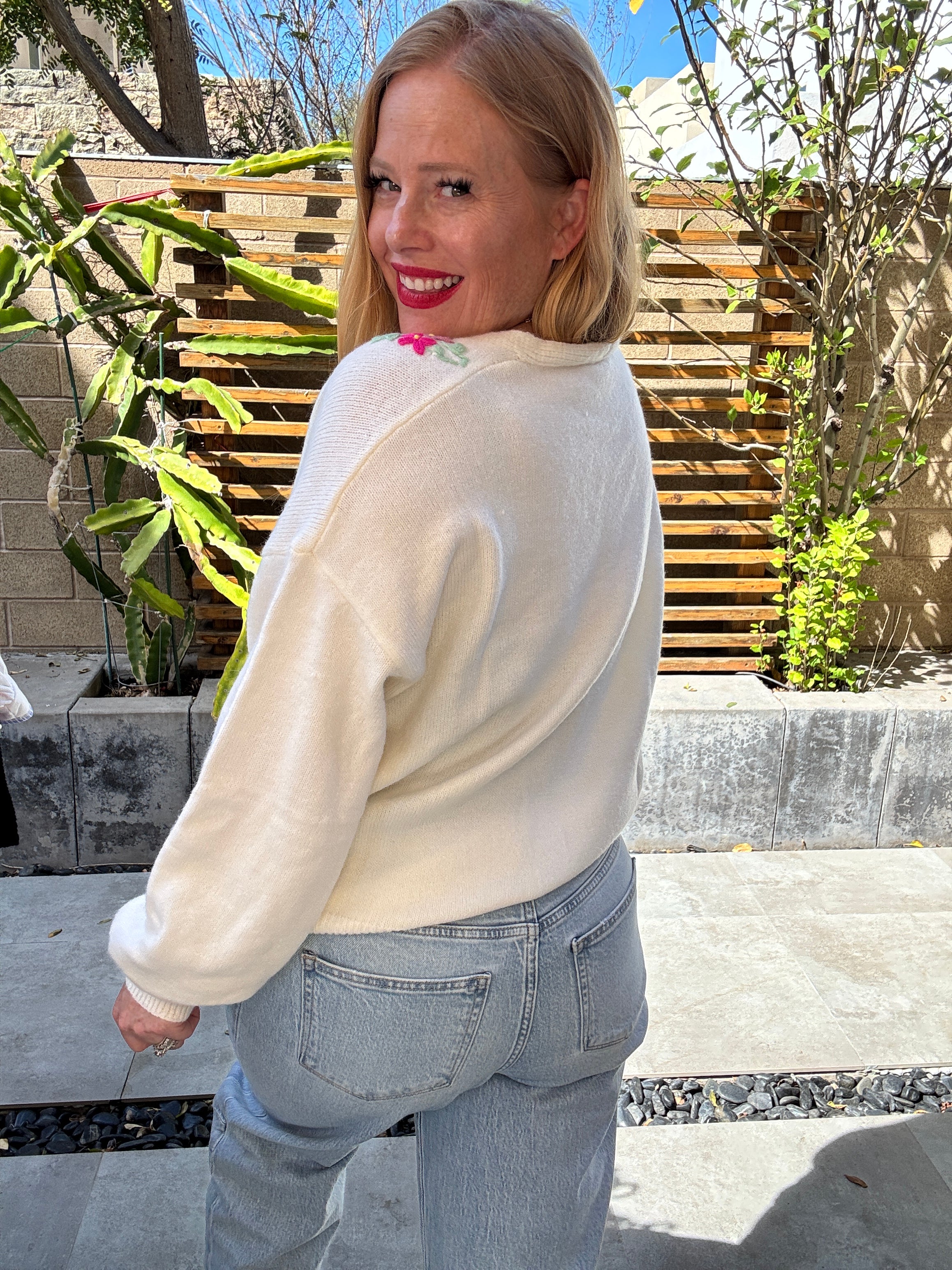 Brighter Days Embroidered Sweater