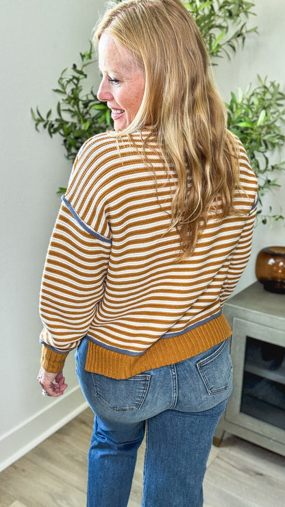 Fine Line Textured Sweater