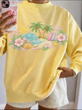 PREORDER: Butter Yellow Seaside Bloom Crewneck