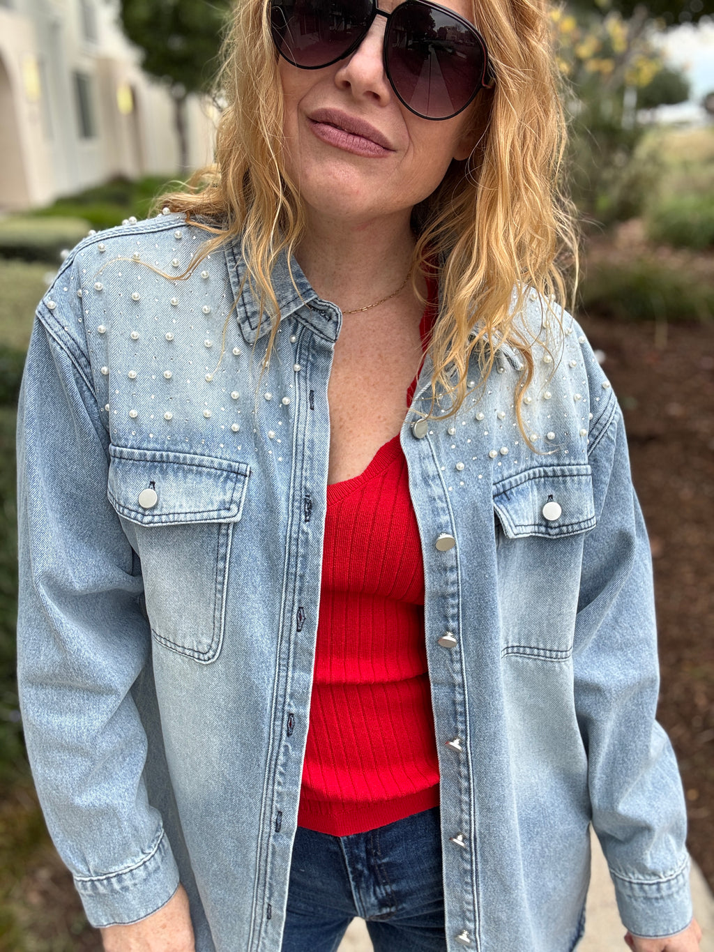 Leave a Little Sparkle Denim Jacket