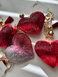Bling Heart Keychains