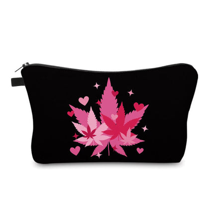 Pouch - Weed Leaves Pink