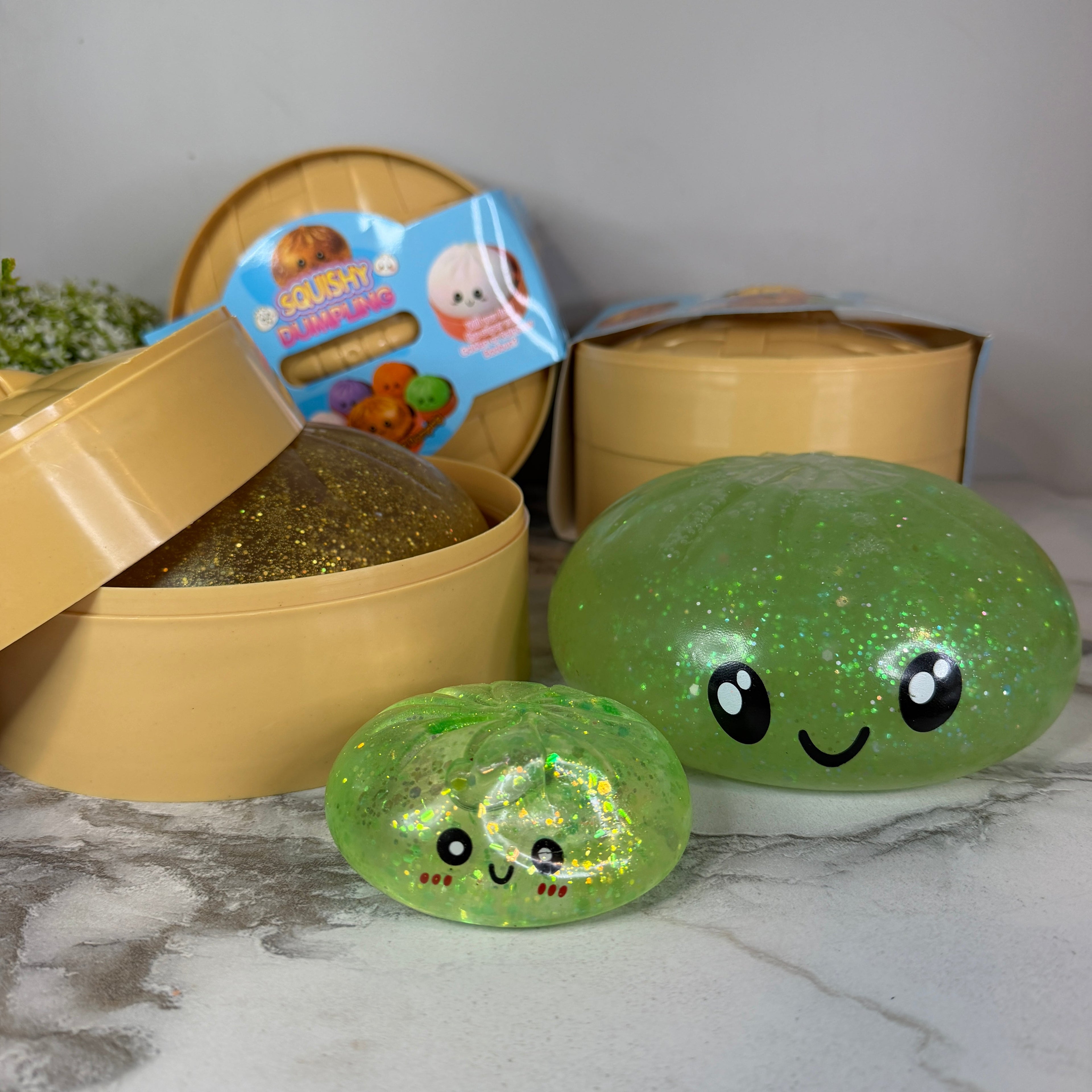 Squishy Toy - XL Dumpling, Quick Squeeze Glitter