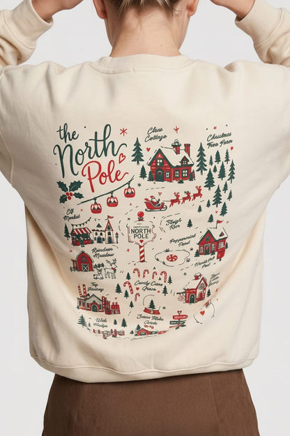 Take Me To The North Pole Ivory Sweatshirt