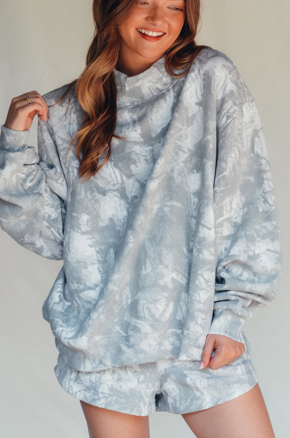 PREORDER ITEM (Estimated 11/10 ship date) White Wash Camo Fleece Shorts