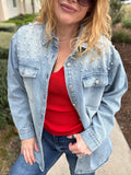 Leave a Little Sparkle Denim Jacket