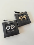 Secretbox Pave Crystal Heart Earrings