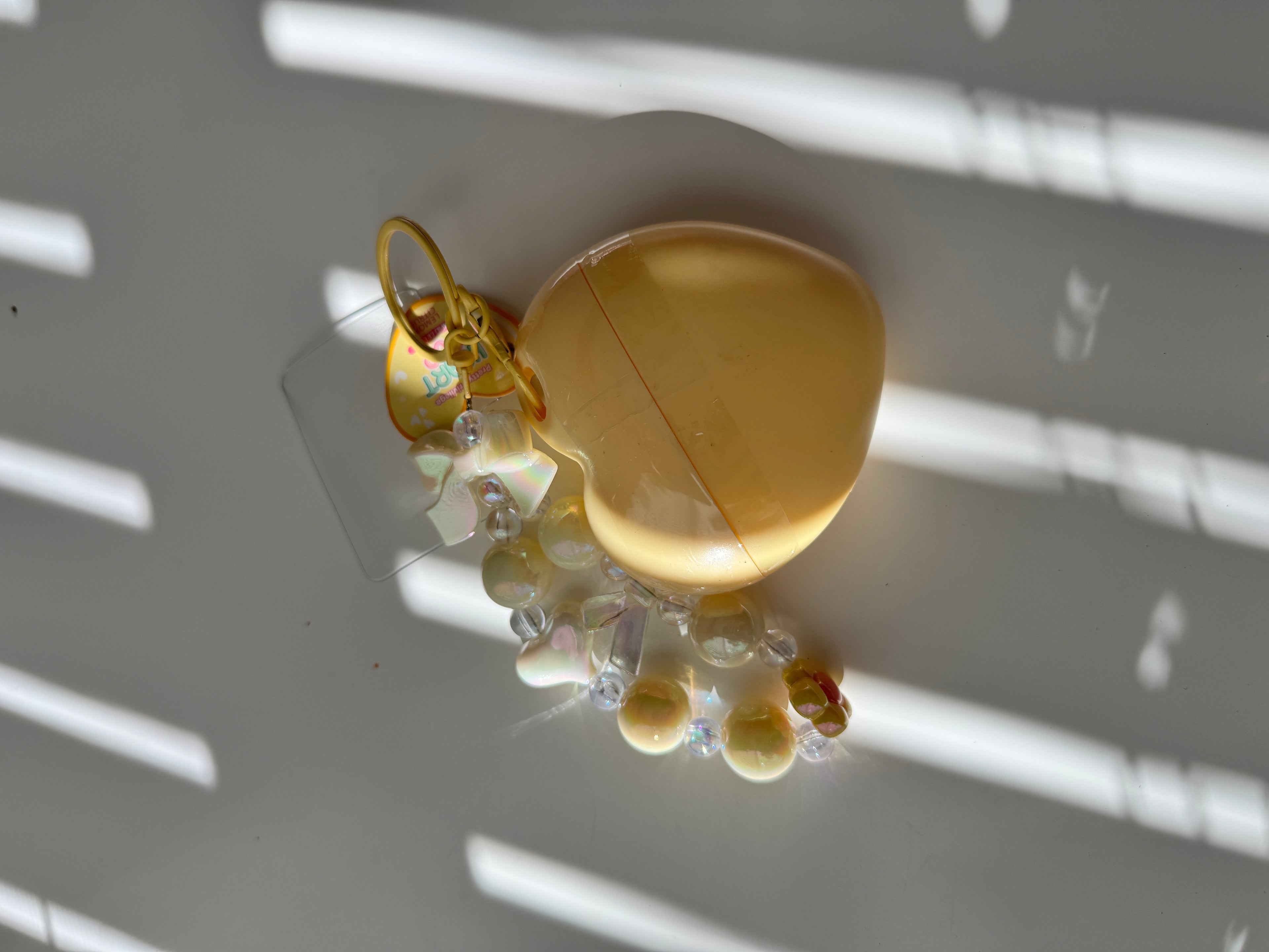 Heart Pop Hand Cream Keychain W/ Cell Phone Case Tether