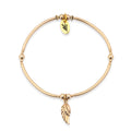 Angelic - Gold Filled & Bronze Charmed Stretch Bangle
