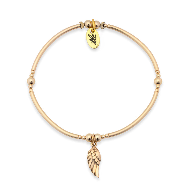 Angelic - Gold Filled & Bronze Charmed Stretch Bangle