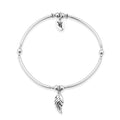 Angelic - Sterling Silver Charmed Stretch Bangle